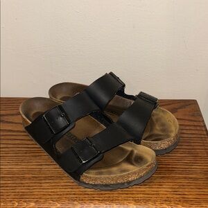 Birkenstock Black and Brown Sandals